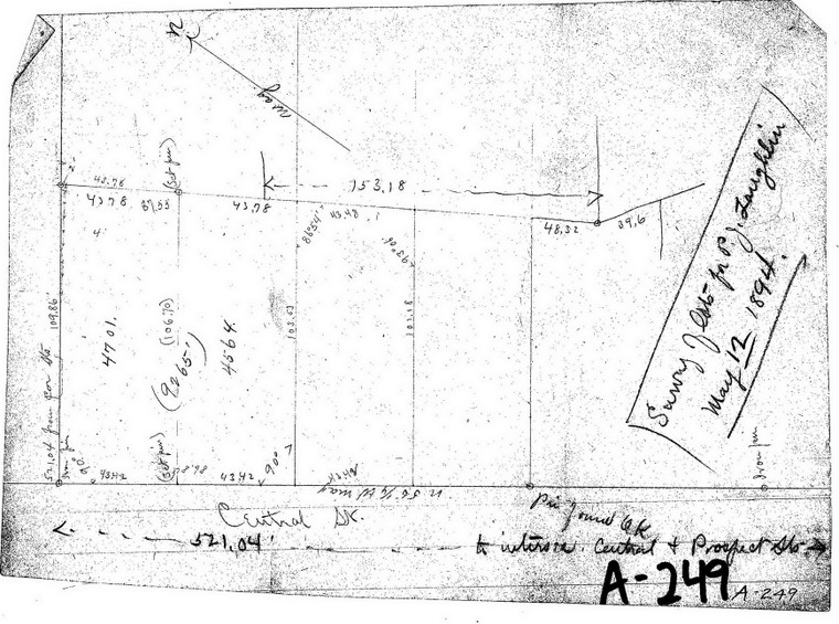 Turners Falls - Lots on Central St    C+A Montague A-249 - Map Reprint