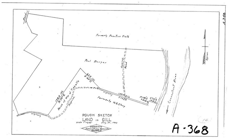 Land in Gill - Czarnecke farm, Milewski Farm Rough Sketch Gill A-368 - Map Reprint