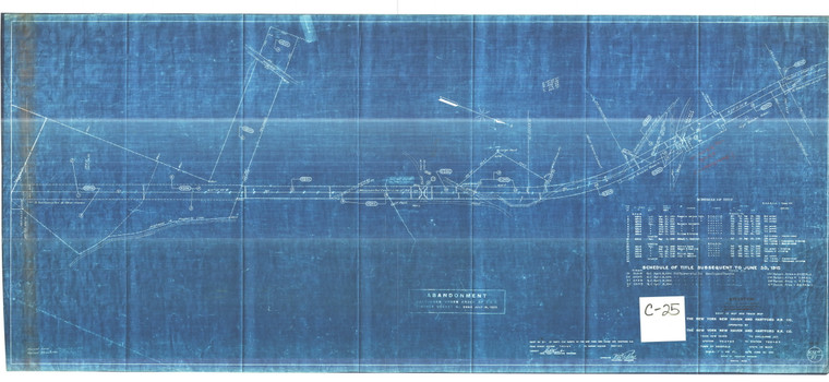 R. of W., N.Y. N.H. H.RR. crossing Stillwater - Conway R'd - Val Sheet v56-13-91 Deerfield C-25 - Map Reprint