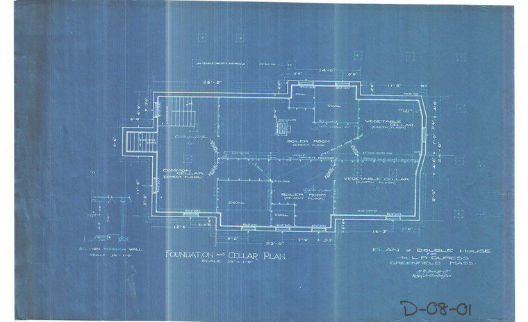 House Plans by Drew for LR Duress  Greenfield
foundation Buildings D-08-01 - Map Reprint