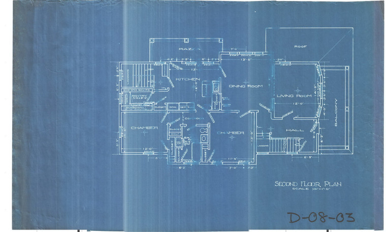 House Plans by Drew 2nd Floor Buildings D-08-03 - Map Reprint