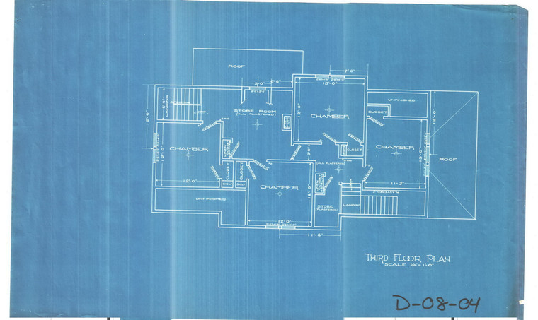 House Plans by Drew 3rd Floor Buildings D-08-04 - Map Reprint