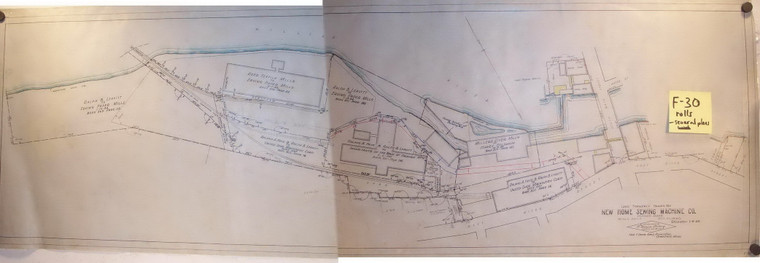 Plan Showing New Home Sewing Machine Co Revised Orange F-30 - Map Reprint