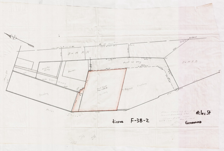 Franklin Savngs Institution worksheet   Samuel Blassberg  Land Court Greenfield F-38-2 - Map Reprint