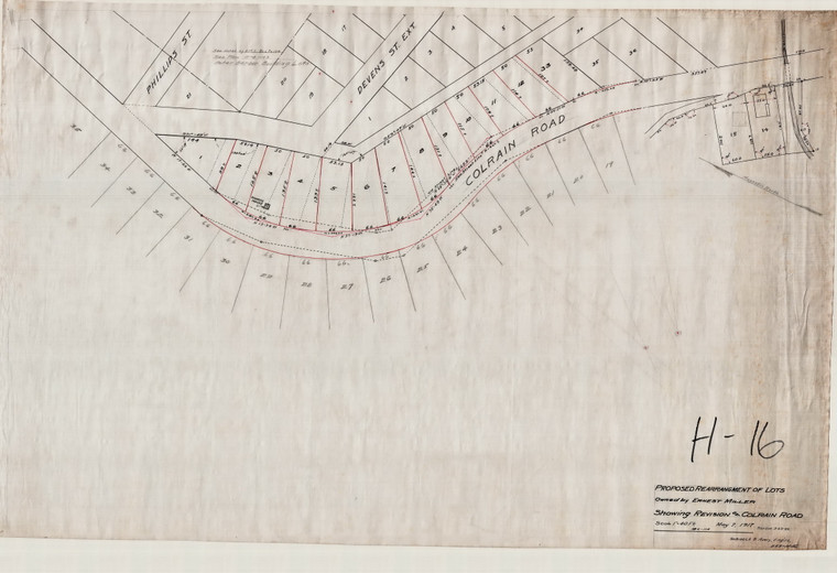 E.P. Miller    Lots Greenfield H-16 - Map Reprint