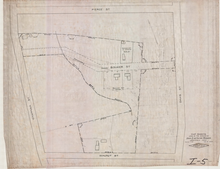 Bouker Est.    Bouker St. Lot Greenfield I-05 - Map Reprint