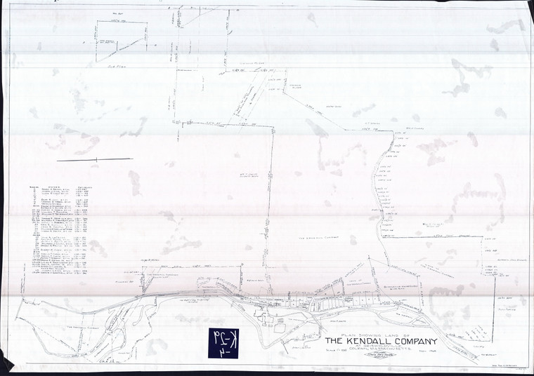 G.M. Co Land at Griswoldville PL Survey bldgs  big area Colrain K-29-04 - Map Reprint
