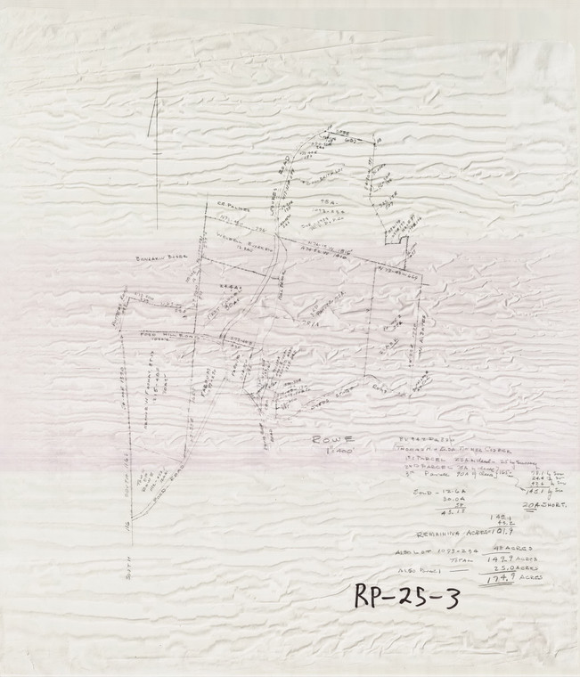 Anne Timmer Codrick Property - worksheet PL map   101 acres plus Rowe RP-025-3 - Map Reprint