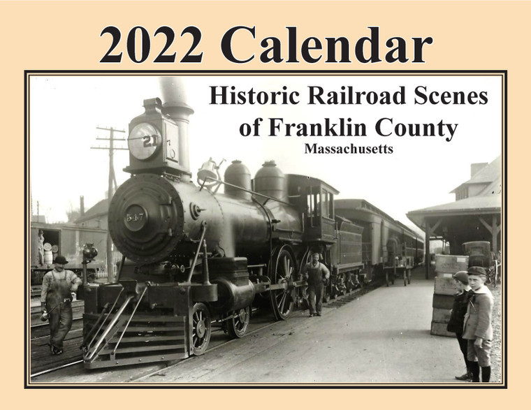 Express Train No.21 in Greenfield - ca 1900 - Cover 2022 Railroad Calendar Picture