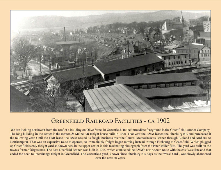 Greenfield Railroad Facilities - ca 1902 - February 2022 Railroad Calendar Picture