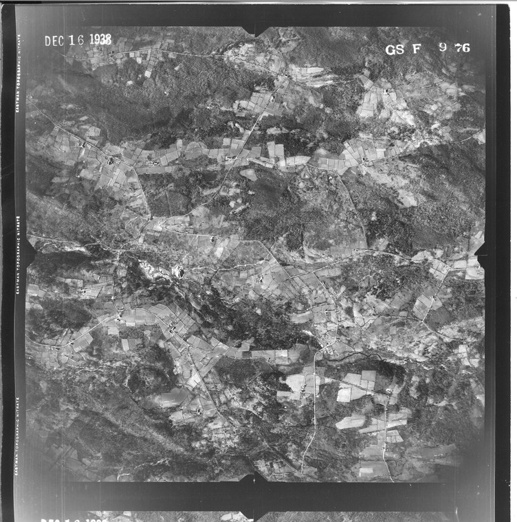 Barre - Hubbardston 1938 MA Air Photo GS F 9-76 (Barre) Old Map