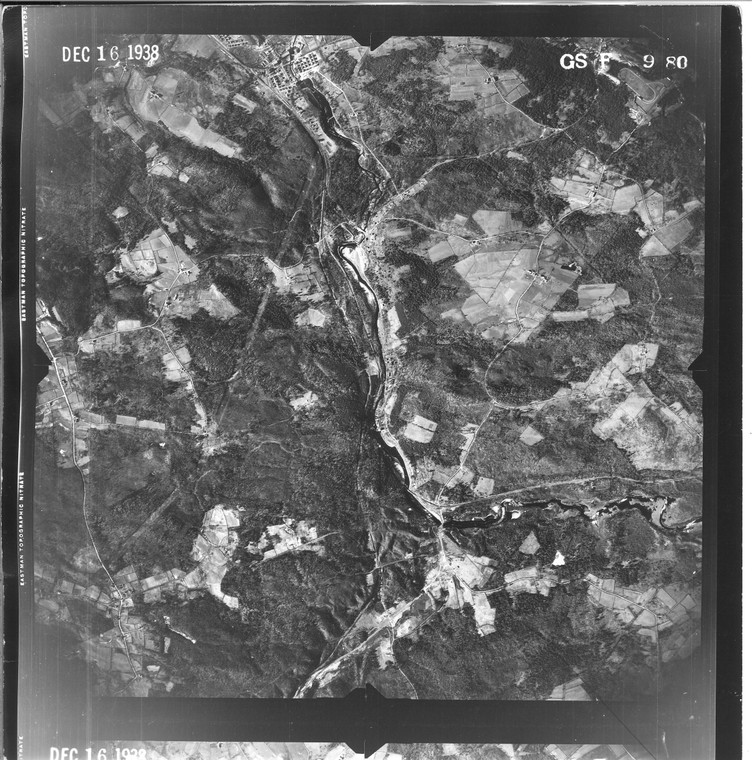 Barre - Hubbardston 1938 MA Air Photo GS F 9-80 (Barre) Old Map