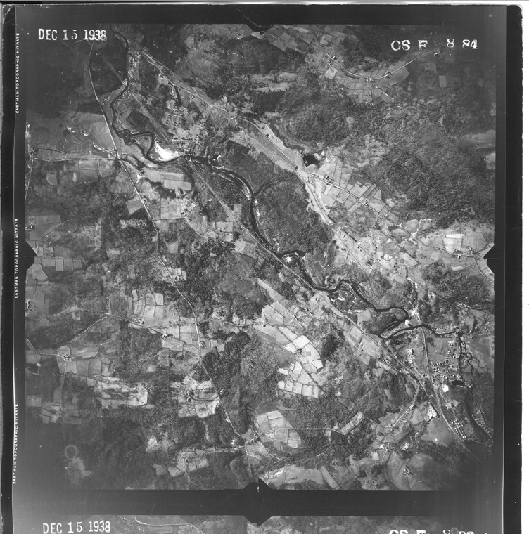 Barre - Hubbardston 1938 MA Air Photo GS F 9-84 (Barre) Old Map