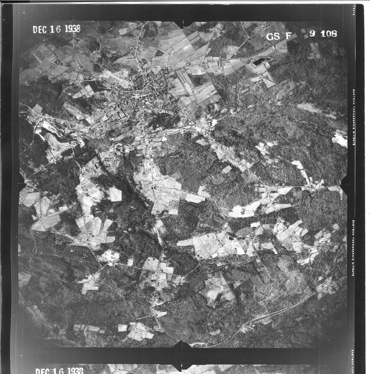 Barre - Hubbardston 1938 MA Air Photo GS F 9-108 (Barre) Old Map