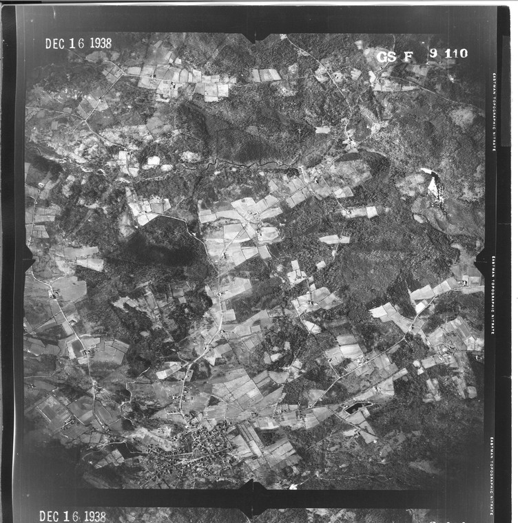 Barre - Hubbardston 1938 MA Air Photo GS F 9-110 (Barre) Old Map