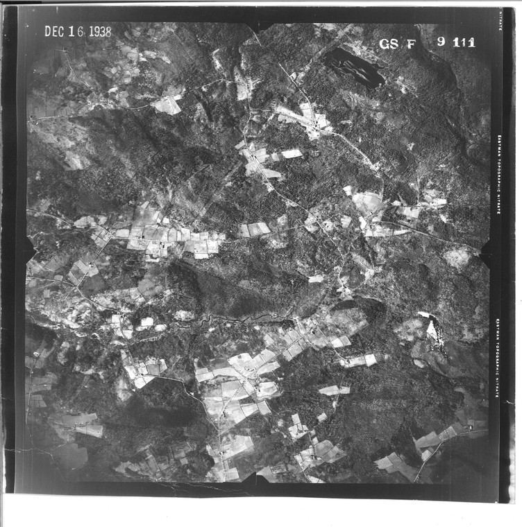 Barre - Hubbardston 1938 MA Air Photo GS F 9-111 (Barre) Old Map