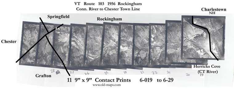 Chester - Rte 103 1956 VT Air Photo Index 19-29