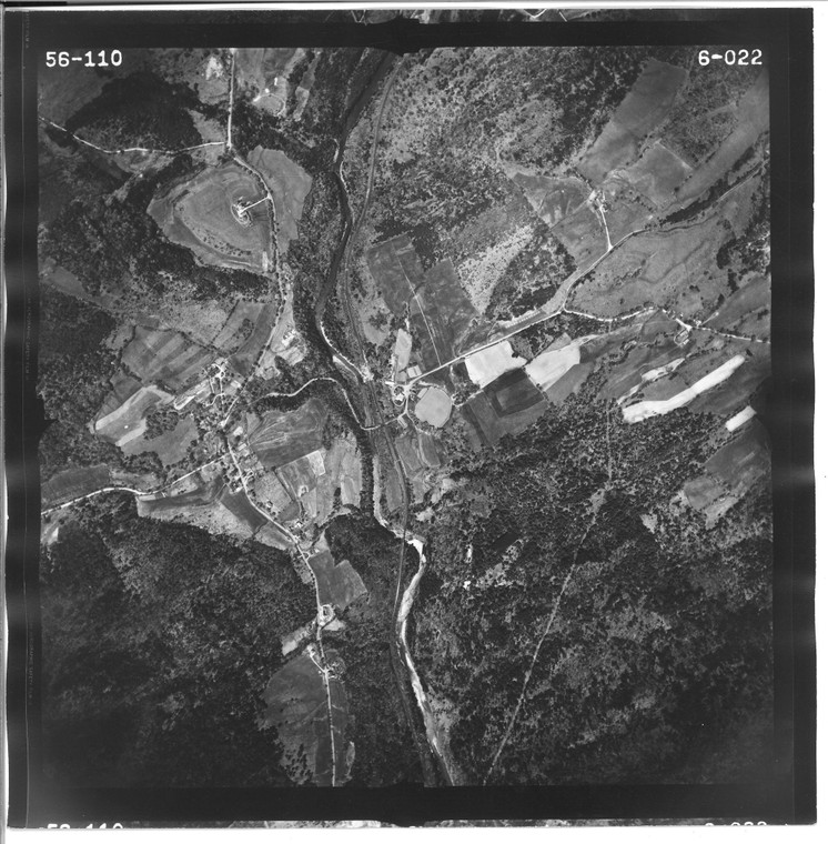 Chester - Rte 103 1956 VT Air Photo 6-022 (Rockingham) Old Map