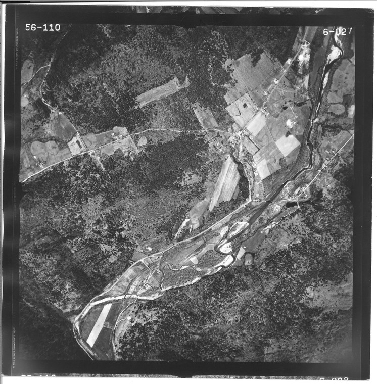Chester - Rte 103 1956 VT Air Photo 6-027 (Rockingham) Old Map