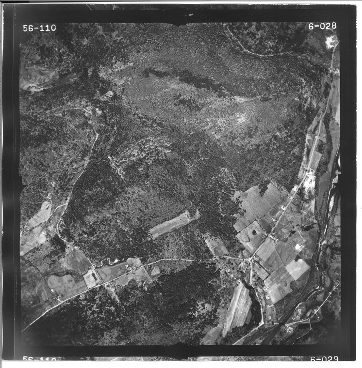 Chester - Rte 103 1956 VT Air Photo 6-028 (Chester, Grafton. Springfield, Rockingham) Old Map