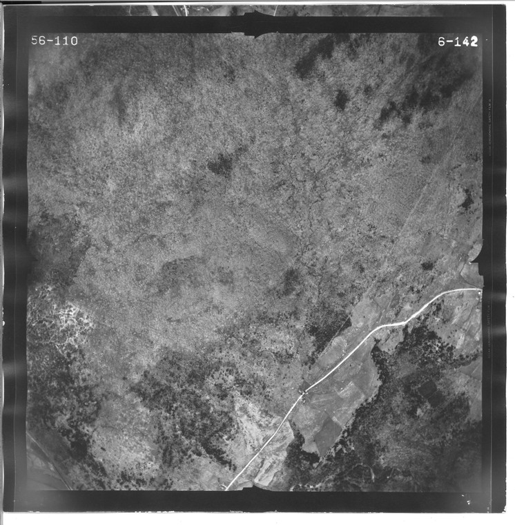 Jay - Richford - Rte 105 1956 VT Air Photo 6-142 (Sutton) Old Map