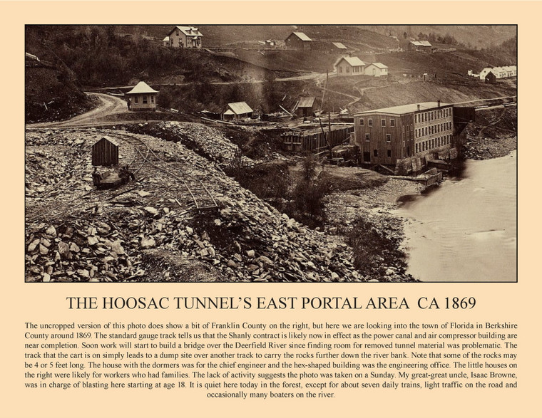 The Hoosac Tunnels East Portal Area ca 1869 - October 2026 Railroad Calendar Picture