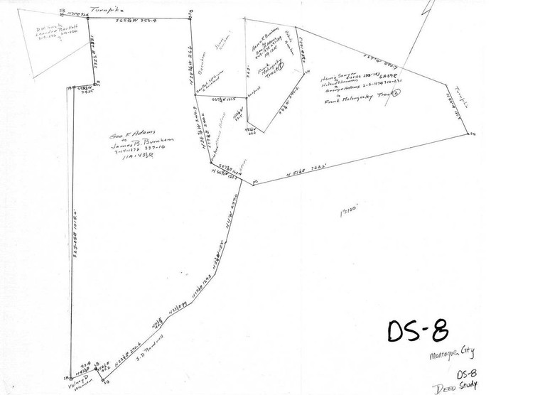 Deed Study in Montague City Montague DS-008 - Map Reprint