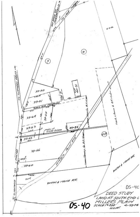 Deed study - S. end of Millers Plain Montague DS-040 - Map Reprint