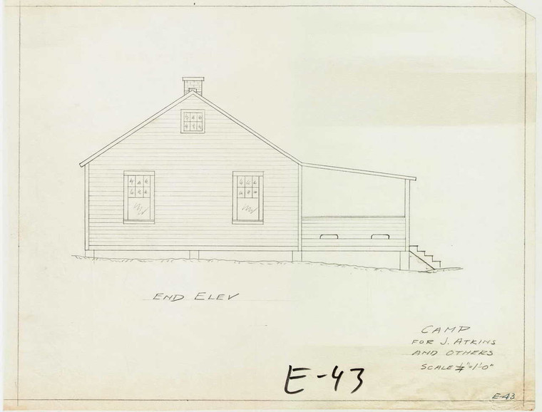 Camp for J. Atkins and Others  montague E-043 - Map Reprint