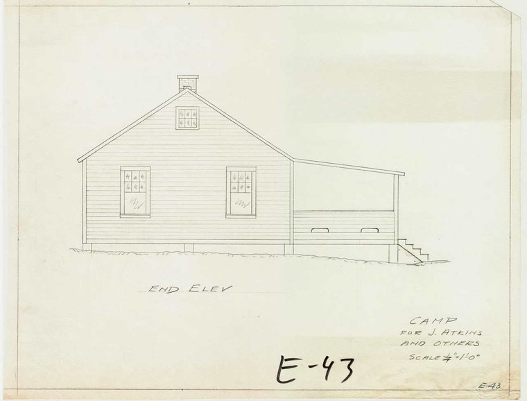 Camp for J. Atkins and Others  montague E-043 - Map Reprint