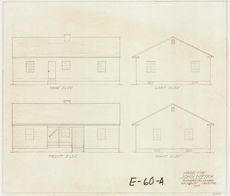 House for John Metka Montague E-060-A - Map Reprint