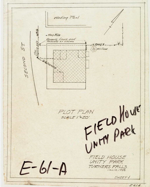Field House Unity Park Montague E-061-A - Map Reprint