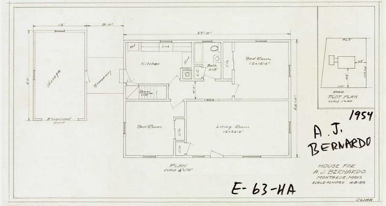 House for A. J. Bernardo Montague E-063-HA - Map Reprint