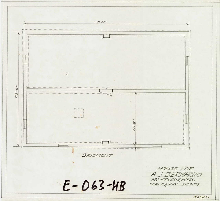 House for A. J. Bernardo Montague E-063-HB - Map Reprint