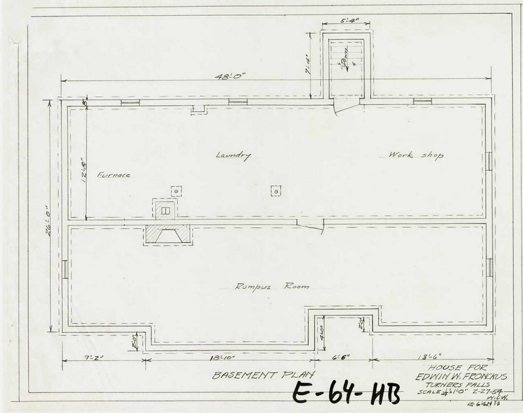House for Edwin W. Fronckus Montague E-064-HB - Map Reprint