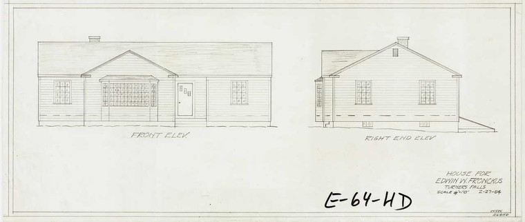 House for Edwin W. Fronckus Montague E-064-HD - Map Reprint