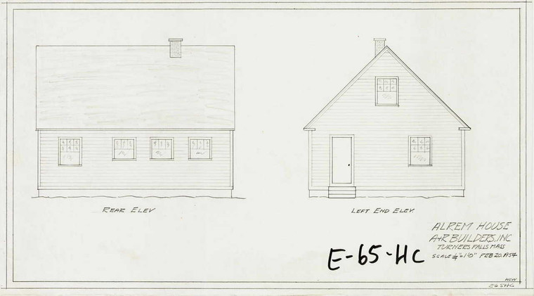Alrem  House  A&R Builders Montague E-065-HC - Map Reprint