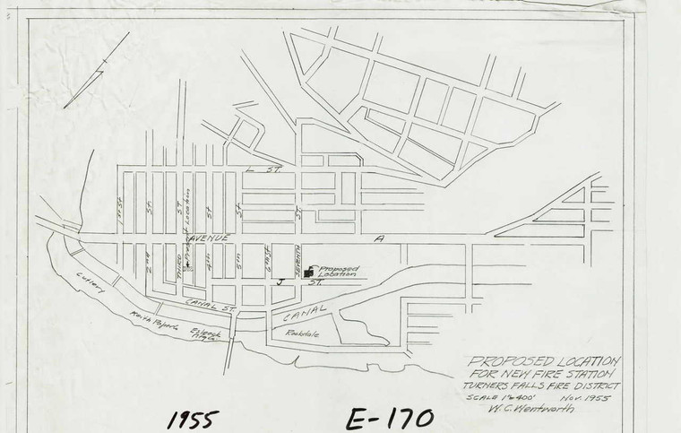 Proposed Location for New Fire Station Turners Falls Fire District Montague E-170 - Map Reprint