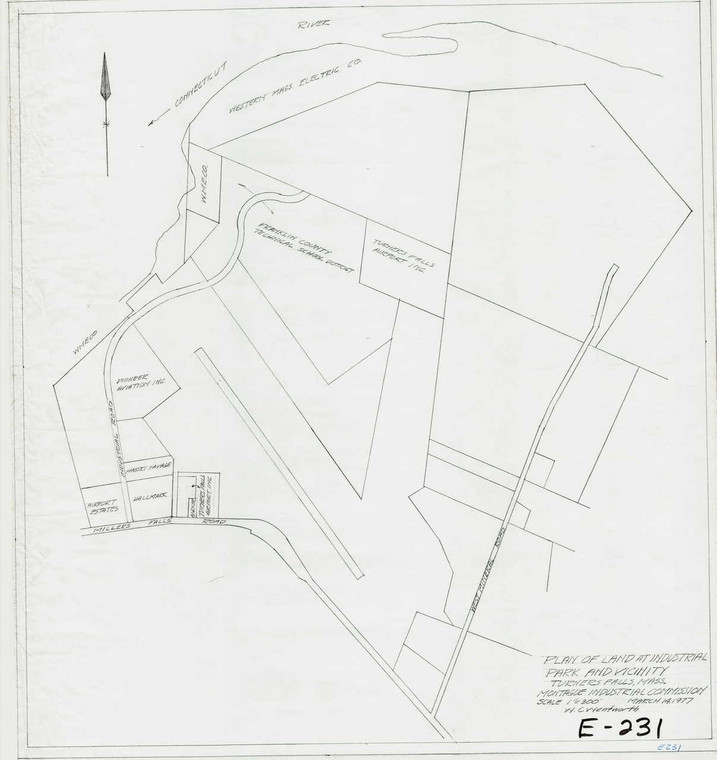 Plan of Land at Industrial Park and Vicinity Montague E-231 - Map Reprint