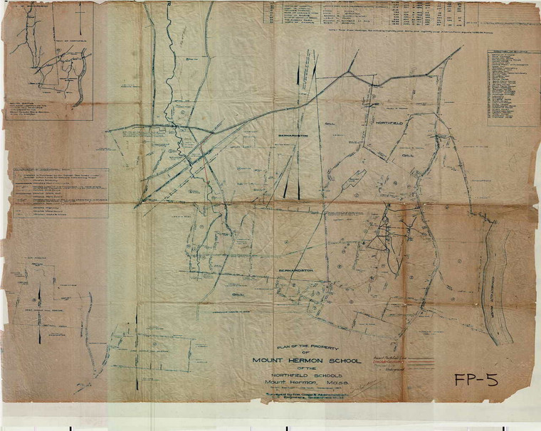 Mount Hermon School Gill, Northfield, Bernardston FP-05 - Map Reprint