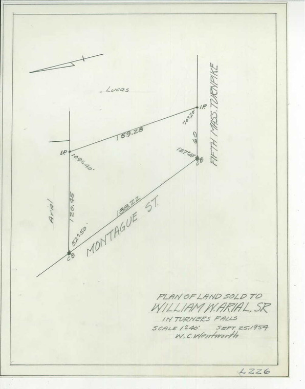 Arial, William W., Sr. Montague L-226 - Map Reprint Arial, William W., Sr. Montague L-226 - Map Reprint