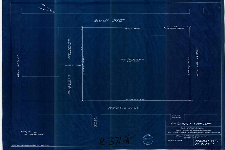 Montague Housing Authority Montague R-371-A - Map Reprint