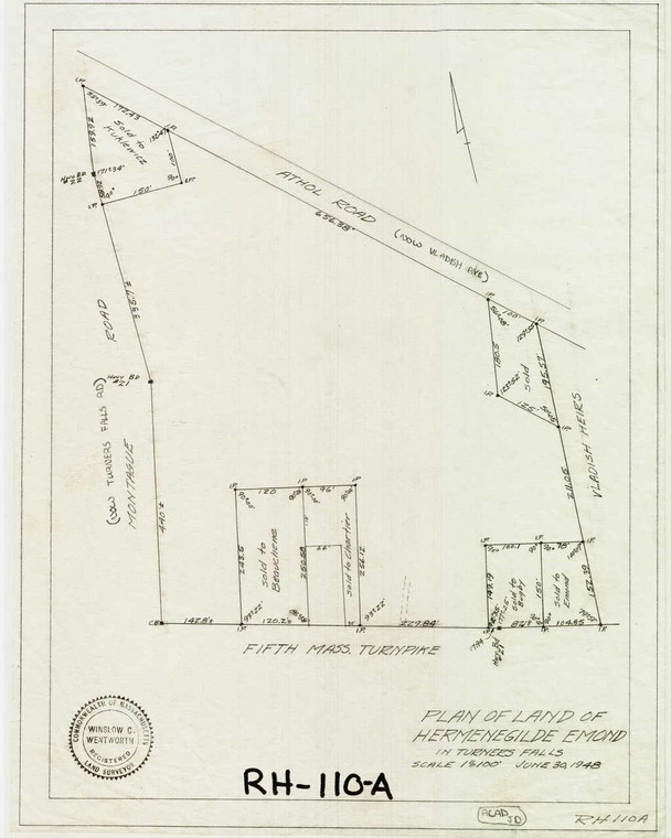 Emond, Hermenegilde Montague RH-110-A - Map Reprint