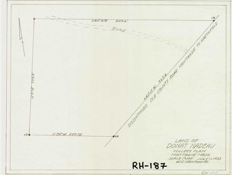 Nadeau, Donat Montague RH-187 - Map Reprint