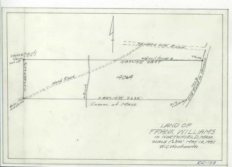 Williams, Frank Northfield RL-129 - Map Reprint