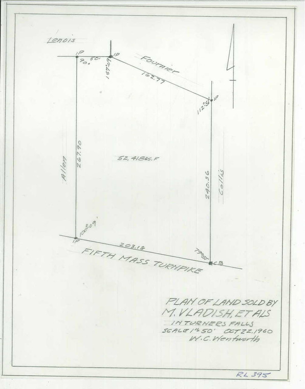 Fournier, B. & Vladish Montague RL-395 - Map Reprint