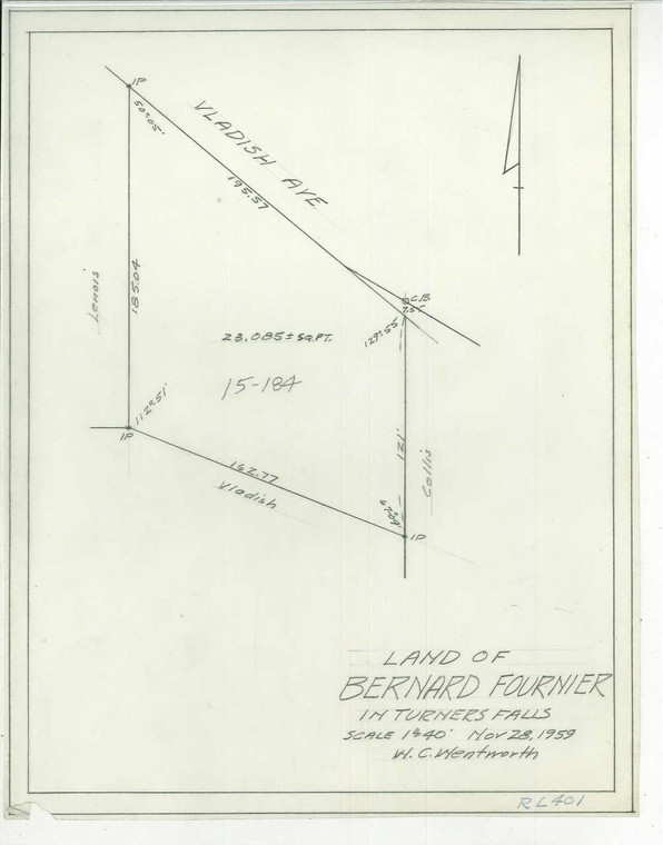 Fournier, Bernard Montague RL-401 - Map Reprint