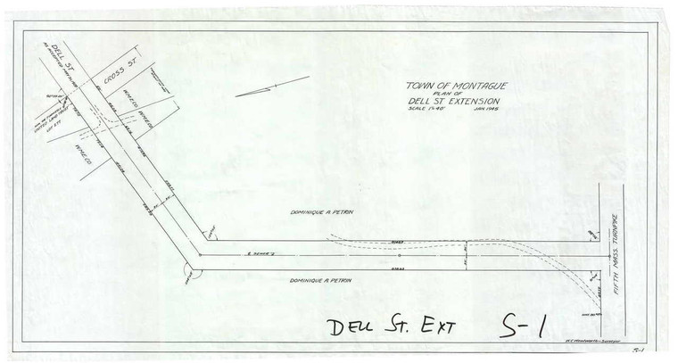 Dell Street Extension Montague S-01 - Map Reprint