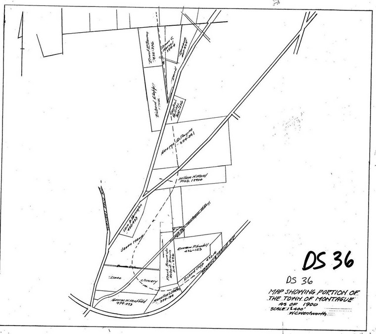 portion of the town of Montague Montague DS-036 - Map (Digital Download Copy)