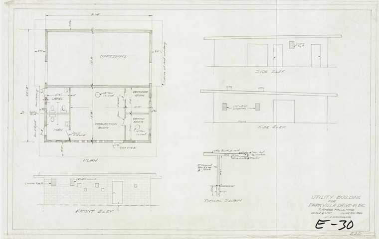 Utility Building for Park Villa Drive Turners Falls E-030 - Map (Digital Download Copy)